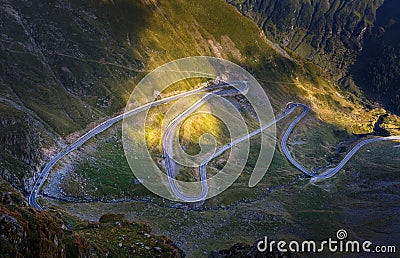 Transfagarasan highway in Romania Stock Photo