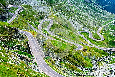 Transfagarasan mountain road Stock Photo