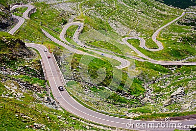 Transfagarasan road in Romania Stock Photo