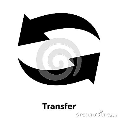 Transfer icon vector isolated on white background, logo concept Vector Illustration