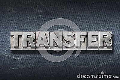 Transfer word den Stock Photo