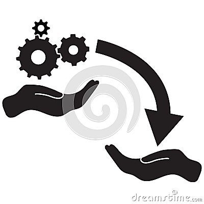 Transferring skill icon. Project Management sign. flat style Stock Photo