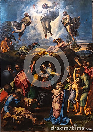 The Transfiguration - the last painting by the Italian High Renaissance master Raphael in Editorial Stock Photo