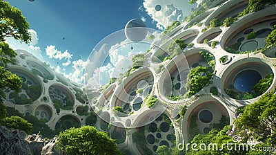 Transform the concept of artificially engineered ecosystems for uninhabitable planets into a visually compelling graphic From Stock Photo