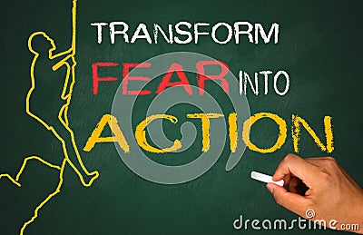 Transform fear into action Stock Photo