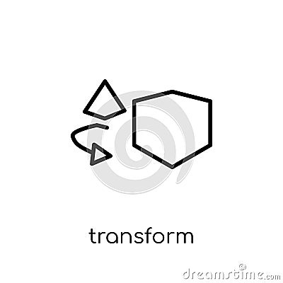 Transform icon from Geometry collection. Vector Illustration