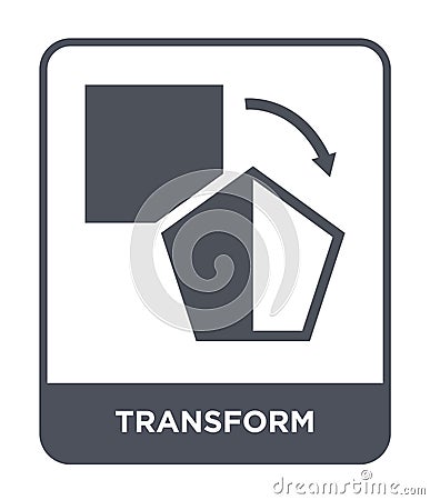 transform icon in trendy design style. transform icon isolated on white background. transform vector icon simple and modern flat Vector Illustration