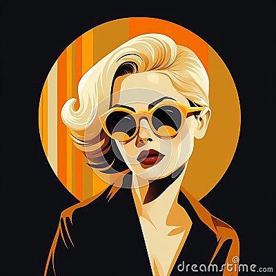 Create A Neo-pop Caricature Of Jennifer With Babycore And Retro Glamour Elements Cartoon Illustration