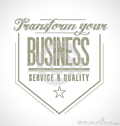 Transform your business seal message. Cartoon Illustration