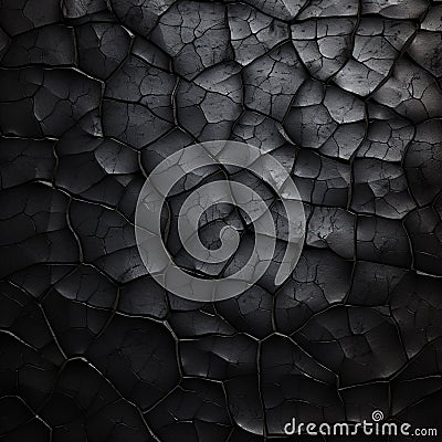 Transform your canvas with the dramatic allure of a black cracked Stock Photo