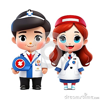 Transform your funny character into icon character man and girl korea Cartoon Illustration
