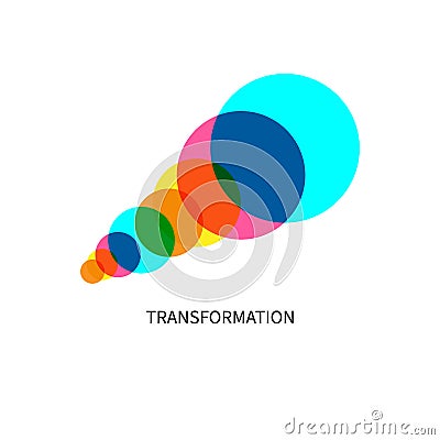 Transformation logo. Growth, development icon. Coaching symbol Vector Illustration