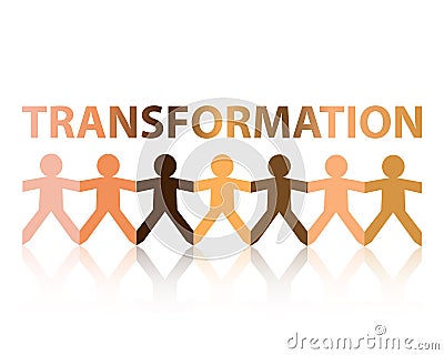 Transformation Paper People Vector Illustration