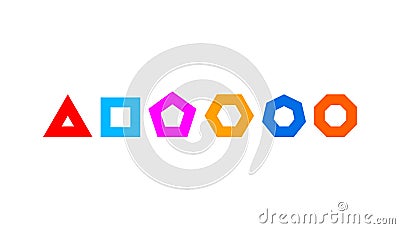 Transformation symbol. Geometric abstract shapes. Simple business logo. Transform icon Vector Illustration