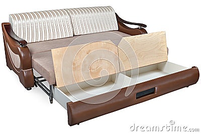 Transformer Bed Sofa Combination Furniture Stock Photo