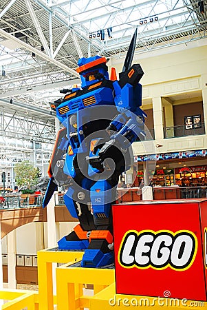 Transformer, made entirely of Lego, Editorial Stock Photo