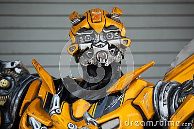 Transformer model Bumble bee. . Universal Studios. Orlando. Florida. USA Editorial Stock Photo