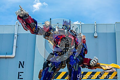 Transformer Optimus Prime. Universal Studios. Orlando. Florida. USA Editorial Stock Photo