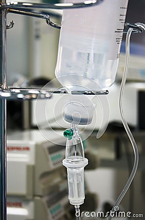 Transfusion in operation room Stock Photo