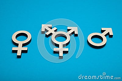 Transgender art background concept. Gender orientation, sexual tolerance Stock Photo