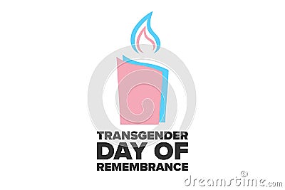 Transgender Day of Remembrance. November 20. Holiday concept. Template for background, banner, card, poster with text Vector Illustration