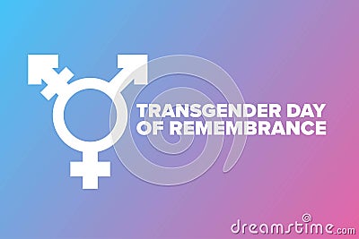 Transgender Day of Remembrance. November 20. Holiday concept. Template for background, banner, card, poster with text Vector Illustration