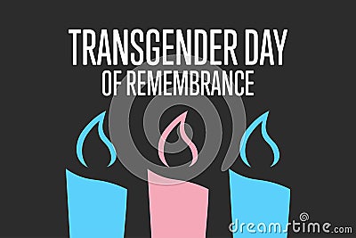 Transgender Day of Remembrance. November 20. Holiday concept. Template for background, banner, card, poster with text Vector Illustration