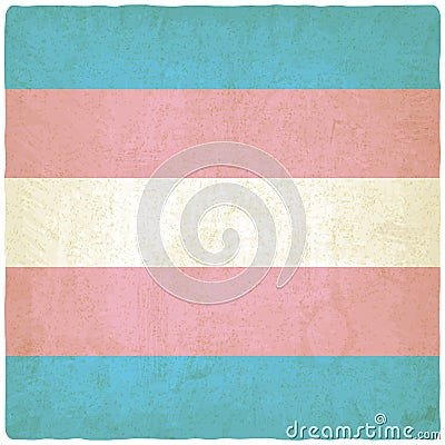Transgender flag old background Vector Illustration
