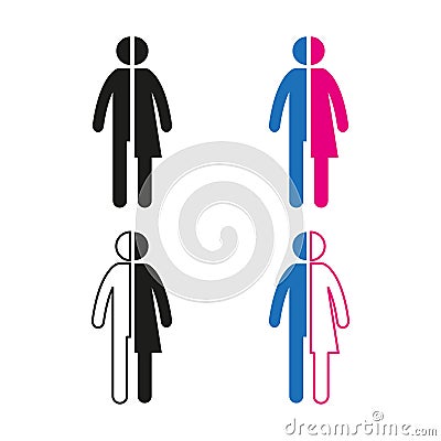 Transgender icon. Simple vector illustration Vector Illustration