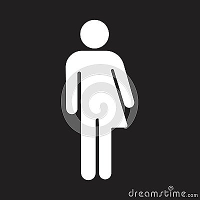 Transgender line iconvector illustration Vector Illustration