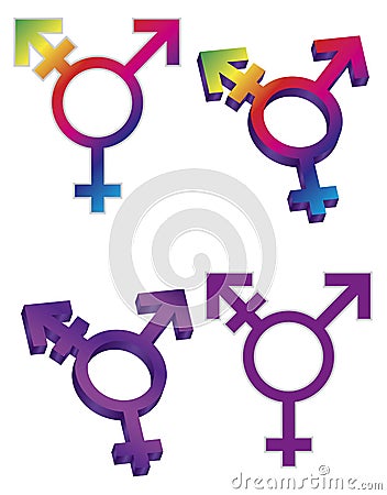 Transgender Symbols Illustration Vector Illustration