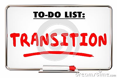 Transition To Do List New Change Direction Stock Photo