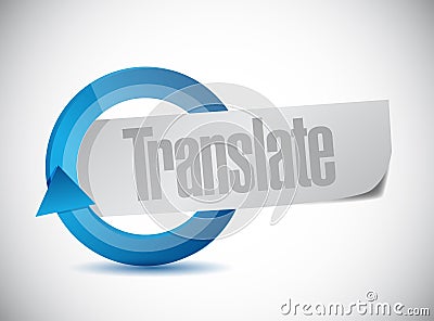 Translate cycle sign illustration design Cartoon Illustration