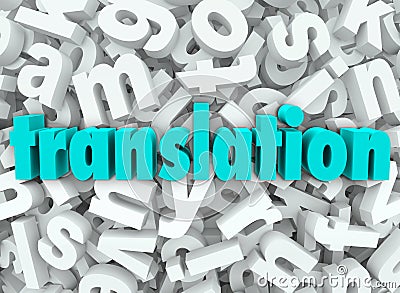 Translation 3d Letter Background Interpret Language Meaning Stock Photo