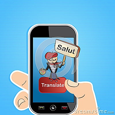 Translation app concept Vector Illustration