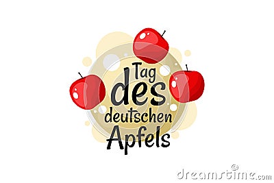 Translation: German Apple Day. vector illustration. Vector Illustration