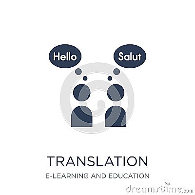 Translation icon. Trendy flat vector Translation icon on white b Vector Illustration