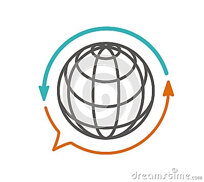 Translation icon vector. Vector Illustration