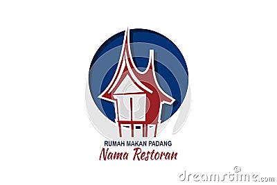 Translation: Restaurant Name, Padang Cuisine. Vector logo. Vector Illustration