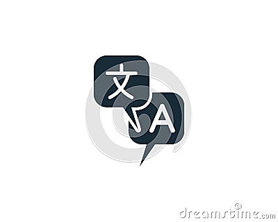 Translation, Translator Icon Vector Logo Template Illustration Design Vector Illustration