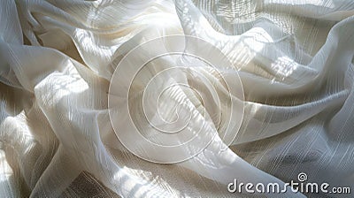 The translucency of the fabric allows shadows to appear through the layers adding depth and dimension Stock Photo