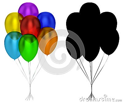 Translucent Balloons Isolated Stock Photo