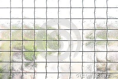 Translucent glass with grating Stock Photo