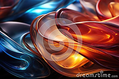 Translucent Glass Symphony Abstract glass patterns - abstract background composition Stock Photo