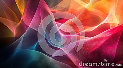Translucent Layers: Overlapping Shapes and Colors for Depth and Movement - Vibrant and Adaptable Image for Web Design, M Stock Photo