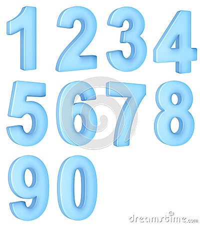 Translucent numbers Stock Photo