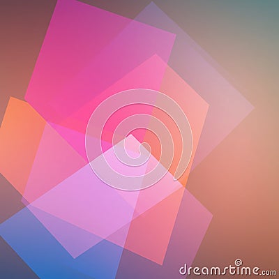 Translucent squares of varying sizes overlap in a dynamic arrangement against Stock Photo