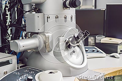 Transmission electron microscope in a scientific laboratory Stock Photo