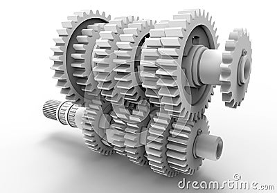 Transmission gears Cartoon Illustration