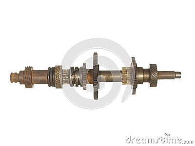 Transmission gears, isolated on a white background Stock Photo